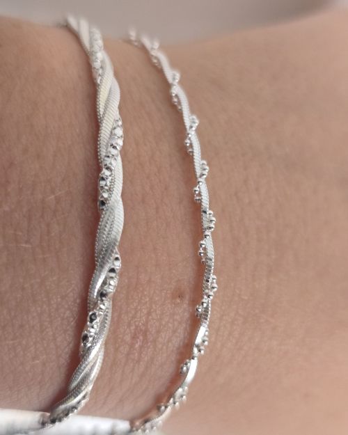 Pulsera italiana importada trenzada mas finita de la imagen