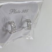 Argollitas de plata con brillo