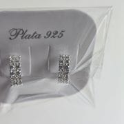 Argollitas de plata con brillo
