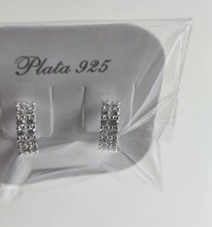 Argollitas de plata con brillo