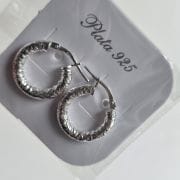 Argollas martilladas de plata 925