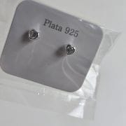 aros pasantes cubic corazón PLATA 925