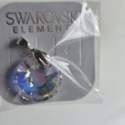 Dije grande circular cristal swarovski aurora boreal