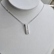 Cadena con dije alargado cubic Plata925