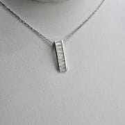 Cadena con dije alargado cubic Plata925