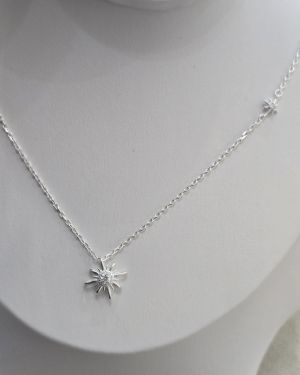 Cadena sol y estrella de Plata con extensor largo