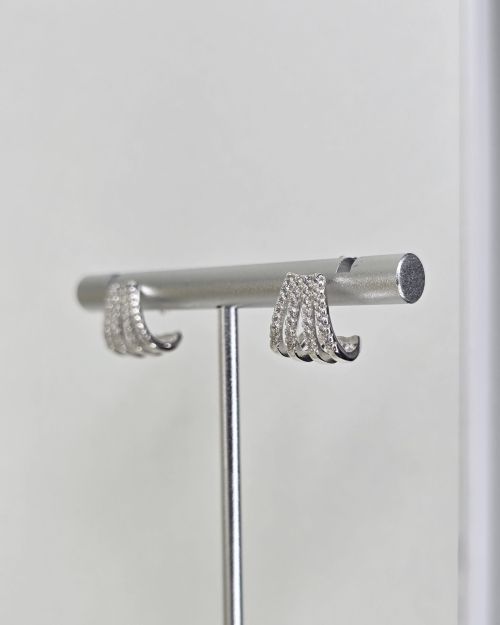 Aros pasantes abanico con cubics