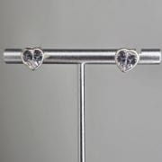 Aros pasantes corazón cubic cristal