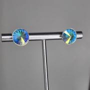 Aros pasantes tornazolados circular Plata925