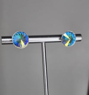 Aros pasantes tornazolados circular Plata925