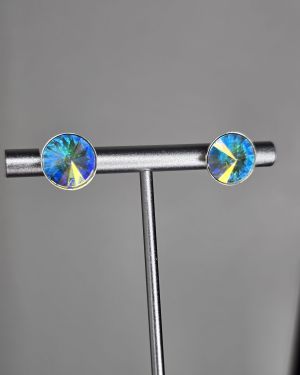 Aros pasantes tornazolados circular Plata925