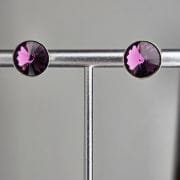 Aros pasantes medianos Plata 925 borravino