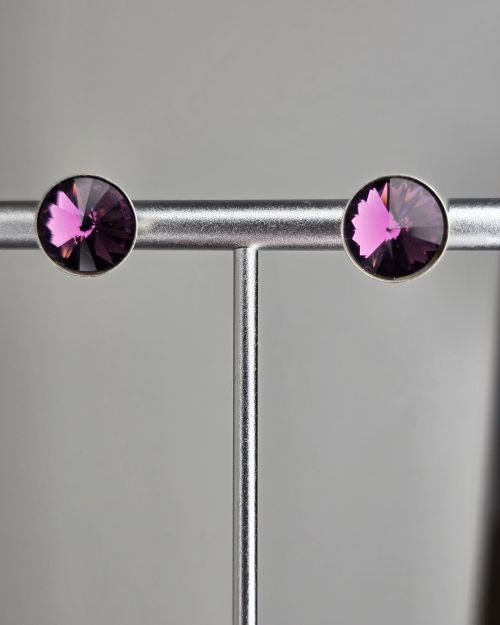 Aros pasantes medianos Plata 925 borravino