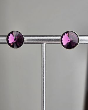 Aros pasantes medianos Plata 925 borravino