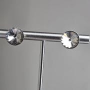 Aros pasantes cubic cristal circulares de Plata925
