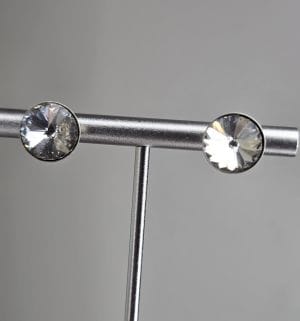 Aros pasantes cubic cristal circulares de Plata925