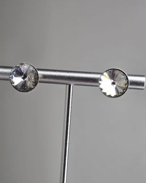 Aros pasantes cubic cristal circulares de Plata925