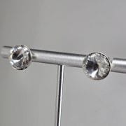 Aros pasantes cubic cristal circulares de Plata925