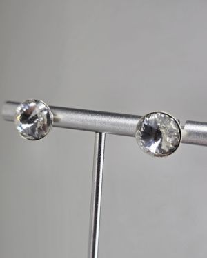 Aros pasantes cubic cristal circulares de Plata925