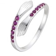 Anillo abrazo cubic fuccia regulable