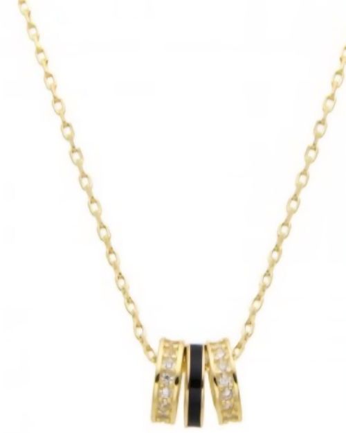 Cadena con donas de Plata con baño gold
