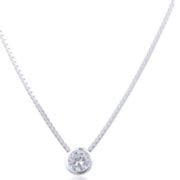 Cadena punto de luz con extensor de largo Plata 925
