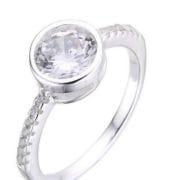 Anillo plata cubic circulae y pave
