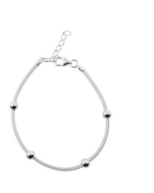 Pulsera de bolitas 5mm plata 925