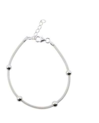 Pulsera de bolitas 5mm plata 925