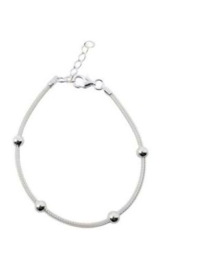 Pulsera de bolitas 5mm plata 925