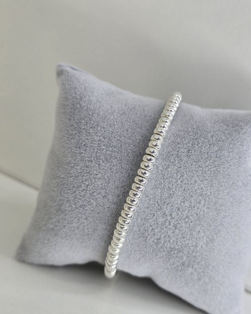 Pulsera donas de Plata con cierre mosquetón
