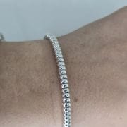 Pulsera donas de Plata con cierre mosquetón