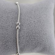 Pulsera plata italiana con bolitas