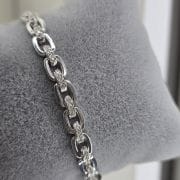 Pulsera de eslabones de Plata 925 con detalle brillo