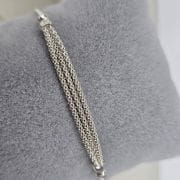 Pulsera plata italiana con bolita