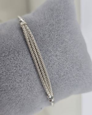 Pulsera plata italiana con bolita