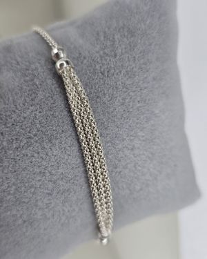 Pulsera plata italiana con bolita