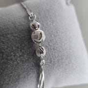 Pulsera bola de fuego triple plata 925