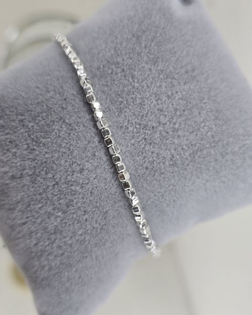 Pulsera de cubos de 2mm Plata 925