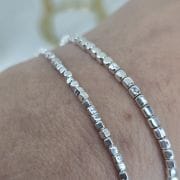 Pulsera de cubos de 2mm Plata 925