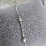 Pulsera de Plata con cubo y cadena Plata