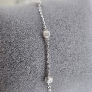Pulsera de Plata con cubo y cadena Plata
