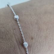 Pulsera de Plata con cubo y cadena Plata