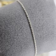 Pulsera italiana entrenzada liviana plata