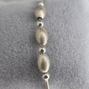Pulsera satinada con bolas de Plata 925