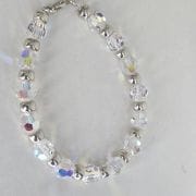 Pulsera de cristales swarovski aurora boreal más bolas de Plata 925