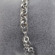 Pulsera combinada con rolo y arandelas dobles Plata 925