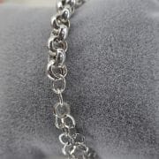 Pulsera combinada con rolo y arandelas dobles Plata 925