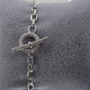 Pulsera rolo con importante cierre con cubic y brillo