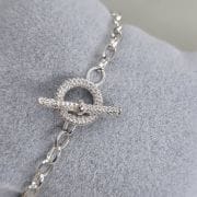 Pulsera rolo con importante cierre con cubic y brillo